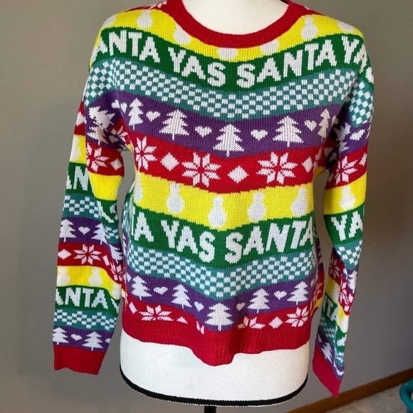 Santa Christmas Sweater
Women's Size M Holiday Pullover Colorful Festive Party - Picture 10 of 14